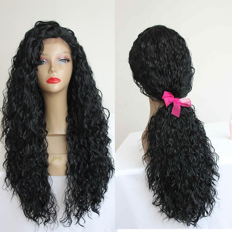 cheap long black wigs