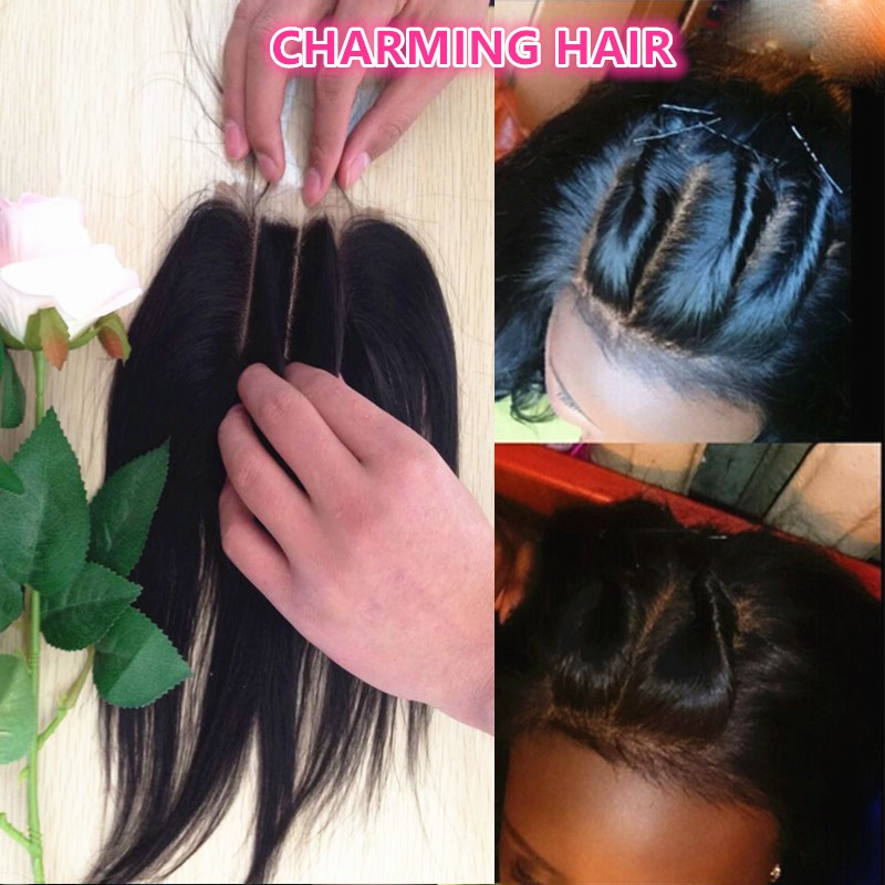 Shop Malaysian Virgin Hair Straight Lace Closure Free Middle 3
