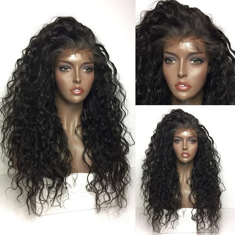 Shop Water Wave Front Lace Wigs Brazilian Full Lace Human Hair