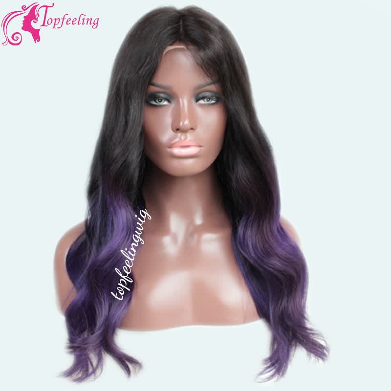 Shop Brazilian Remy Hair Ombre Purple Lace Front Human Hair Wigs