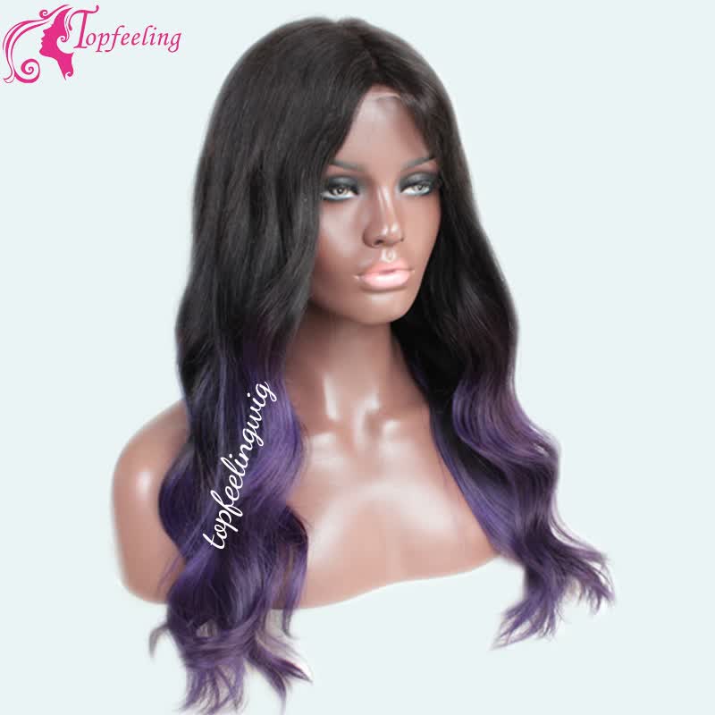 Shop Brazilian Remy Hair Ombre Purple Lace Front Human Hair Wigs