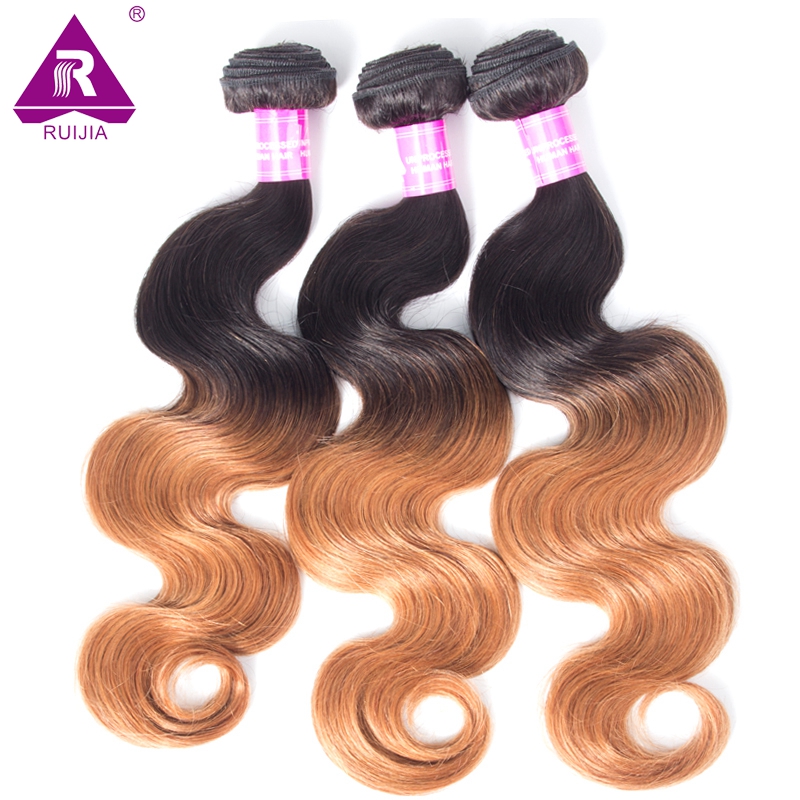 Shop 2 Tone Ombre Brazilian Body Wave Hair Color 1b 30 100 Remy