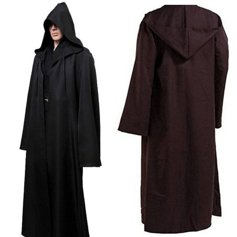 STAR WARS JEDI Knight Robe Hooded Cloak Cape Costume Halloween Cosplay Gift