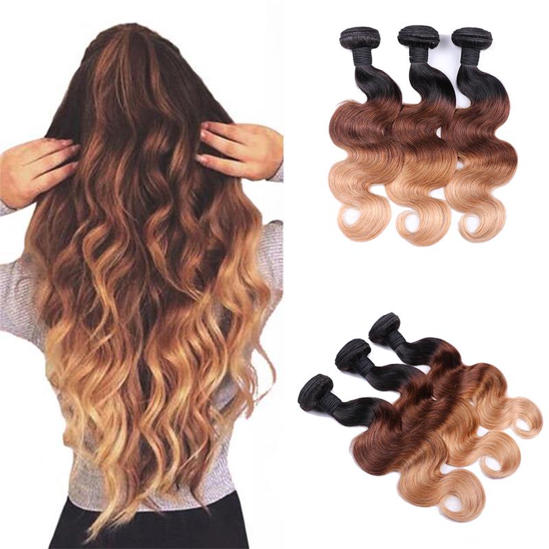 Shop 7a Malaysian Virgin Hair Body Wave Ombre Hair Extensions Soft