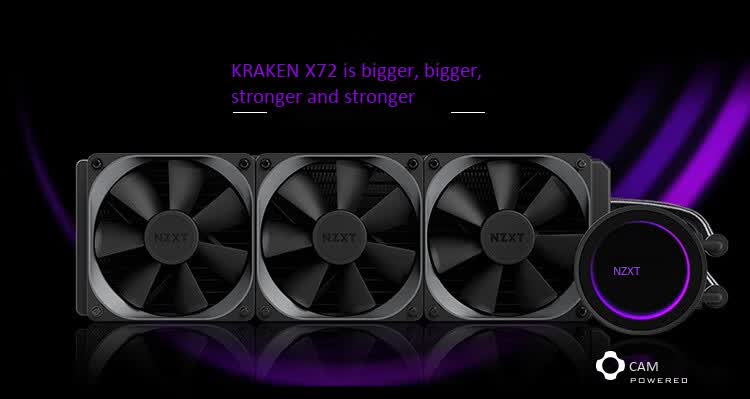 Shop 恩 Nzxt Kraken X Ray X72 360mm Integrated Water Cooled Radiator Color Rgb Water Cooled Head Mute Durable Cooling 360mm Cold Row Three Fans Online From Best Notebook Coolers